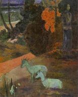 Поль Гоген Пейзаж с двумя козлами-1897